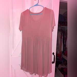 rose pink boutique babydoll dress